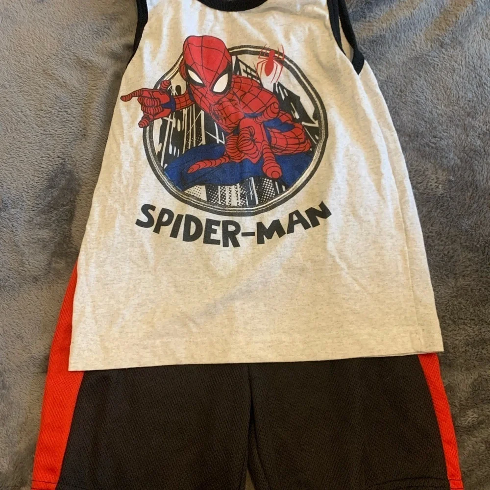 Marvel Spider-Man Logo Tee with Black Collar